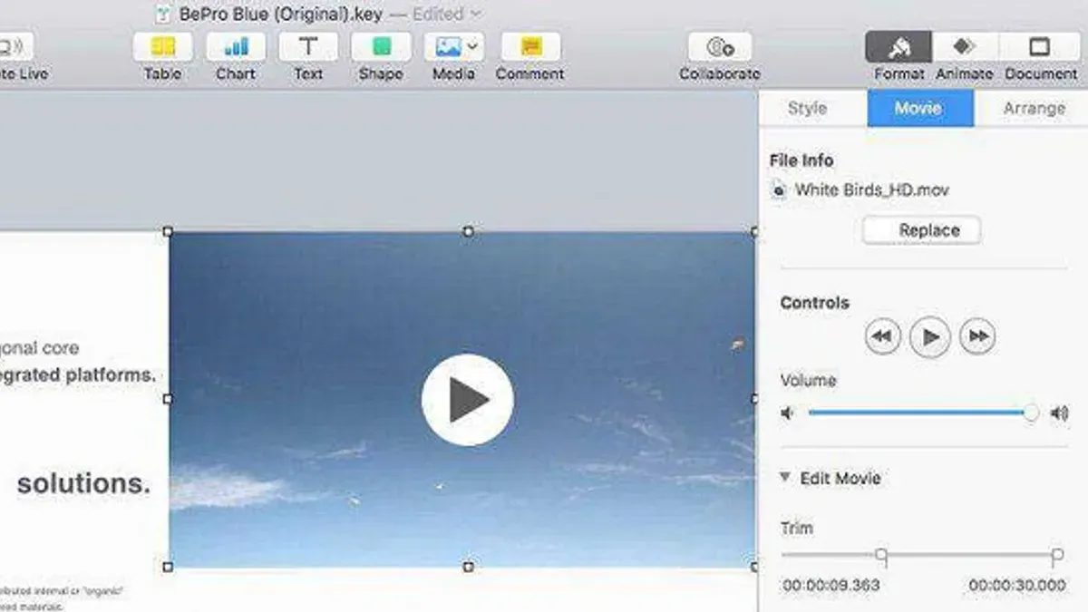 How to add music to Keynote presentation – how to add animations in Keynote