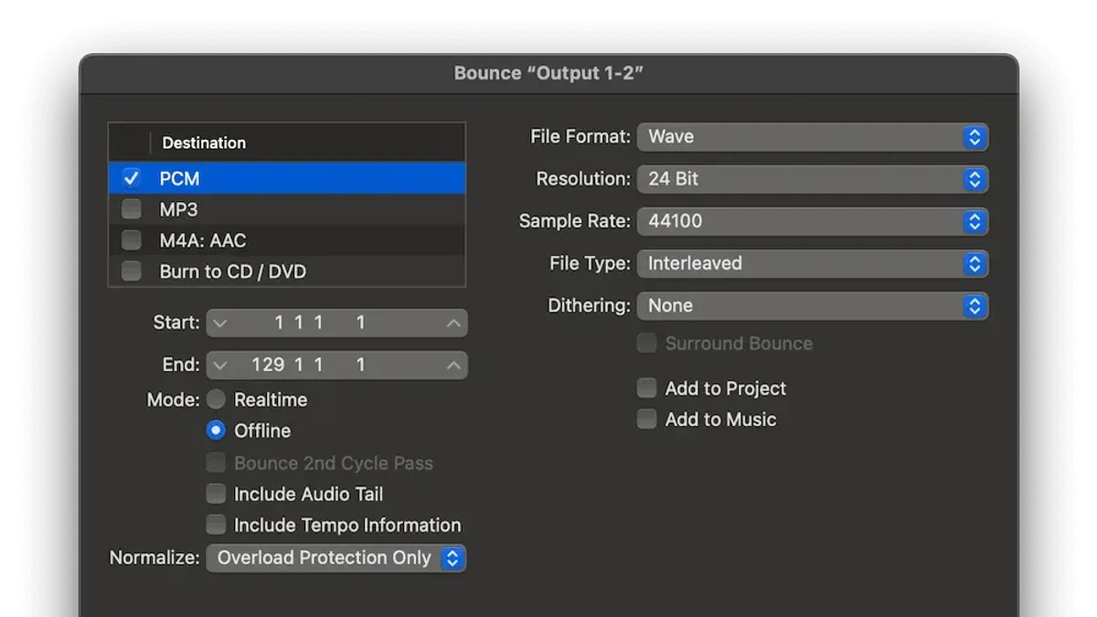 How to bounce a track in Logic Pro X for mastering – how to bounce a track in Logic Pro