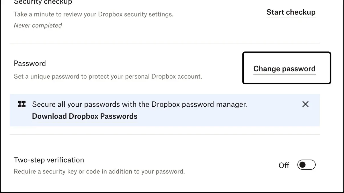 Troubleshooting common issues when changing Dropbox password – how to change Dropbox password