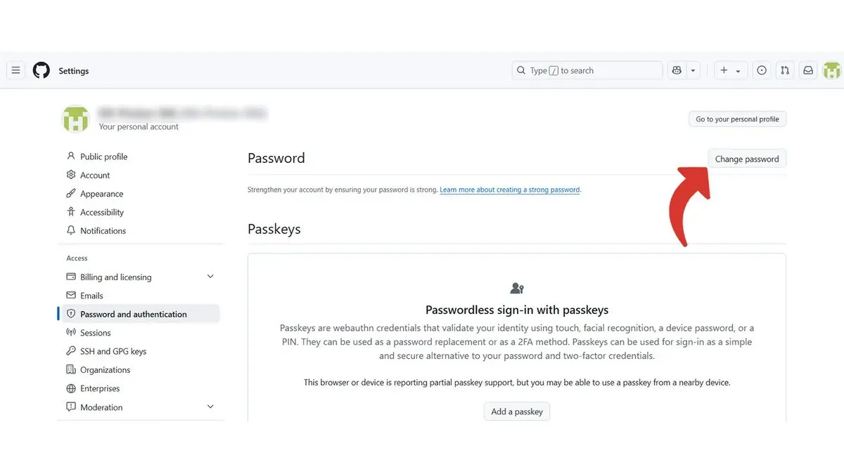 How to change GitHub password on the web interface – how to change GitHub password
