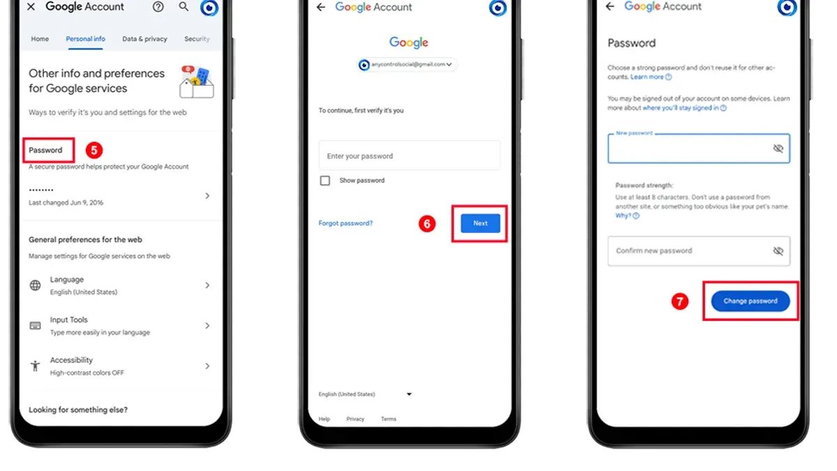 How to change Google account password on mobile devices (iPhone and Android) – how to change Google account password