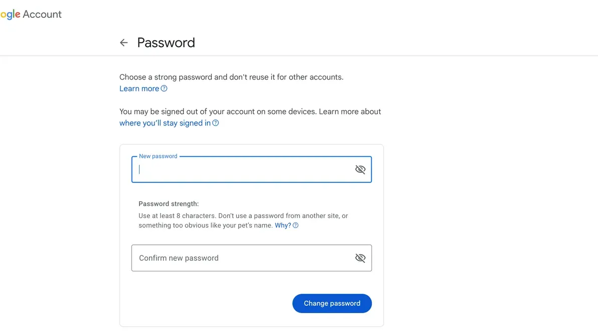 How to change your Google account password if forgotten – how to change Google Drive password