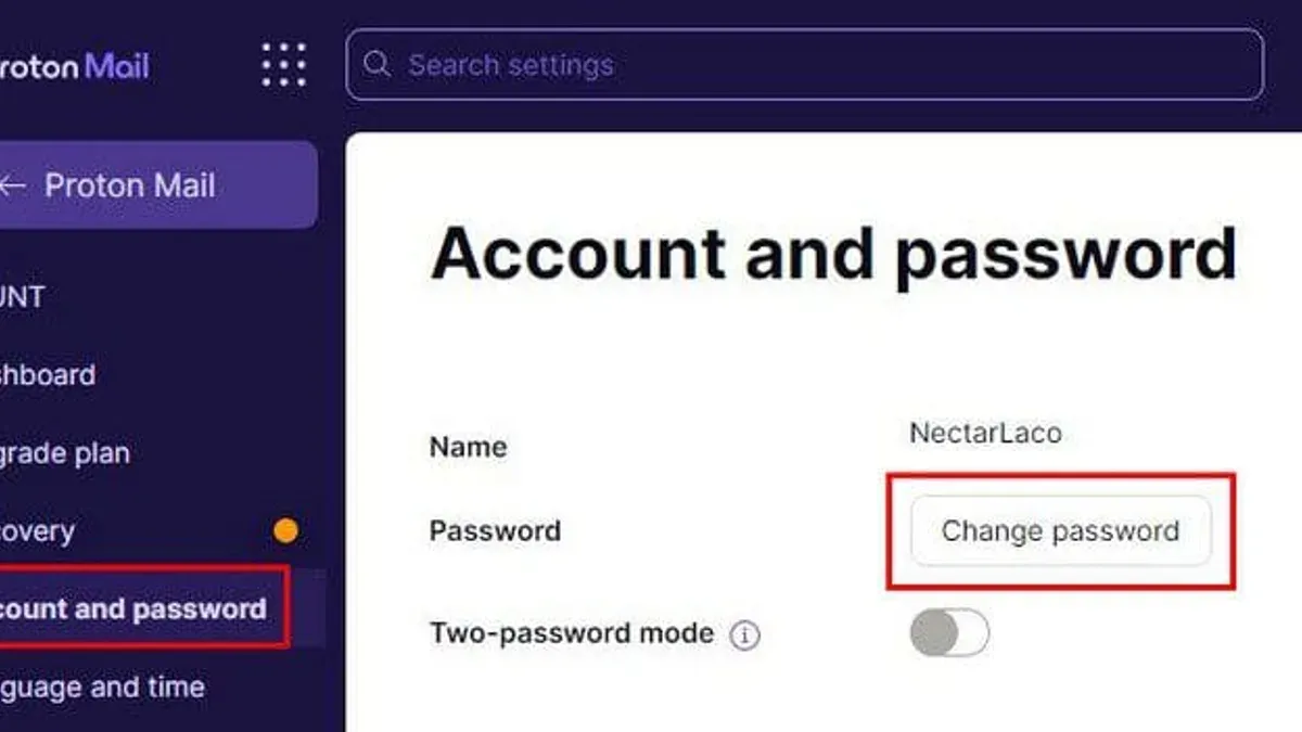 How can change the email password if the current password is forgotten – how to change Proton Mail password