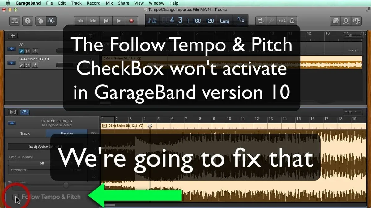 How to change song speed in GarageBand for imported audio – how to change song tempo in GarageBand