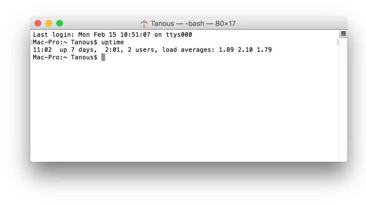 How to find uptime on Mac using the sysctl command – how to check uptime in Mac Terminal