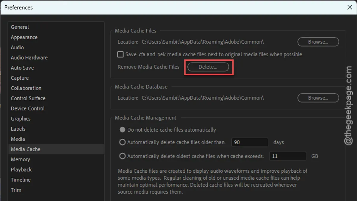 How to delete media cache Premiere Pro mac manually – how to clear media cache in Premiere Pro on Mac