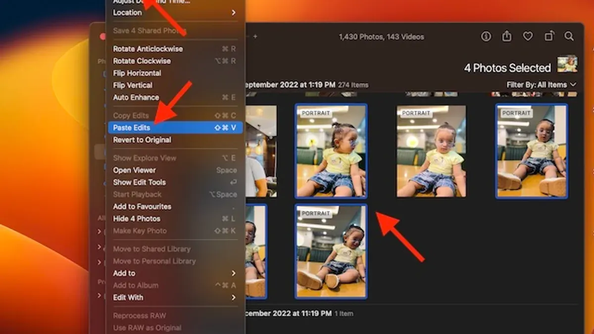 Copy Edits to Multiple Photos on Mac – how to copy edits to multiple photos in Photos app