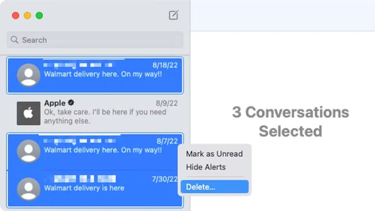 How to delete multiple messages in Messages on Mac – how to delete all messages in Messages on Mac