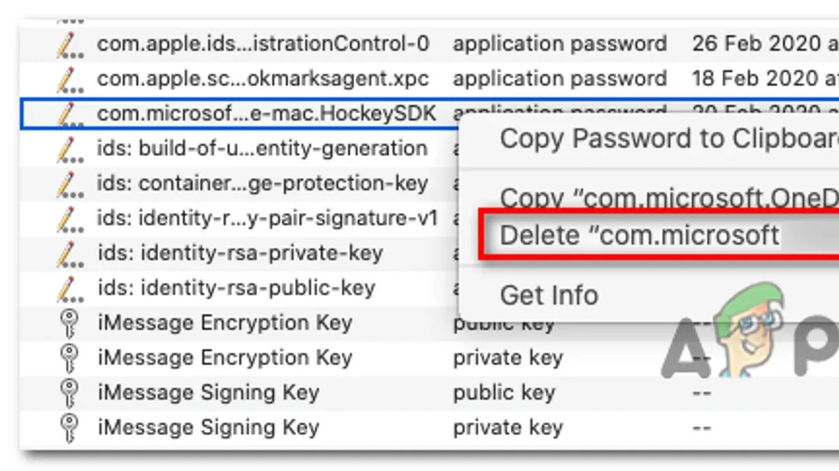 Troubleshooting common issues when deleting keychain entries – how to delete a keychain entry in Keychain Access