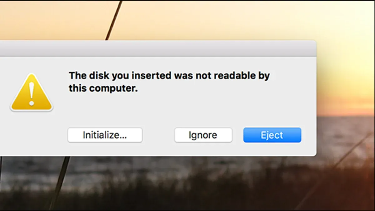 Use Disk Utility to Identify and Repair the Disk – The disk you inserted was not readable on Mac fix