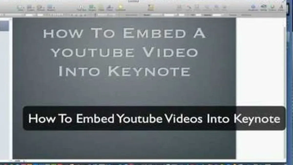 Troubleshooting common issues when embedding videos in Keynote – how to embed a video in Keynote