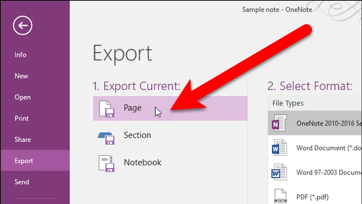 Export Microsoft OneNote Notes – how to export all notes in Notes app