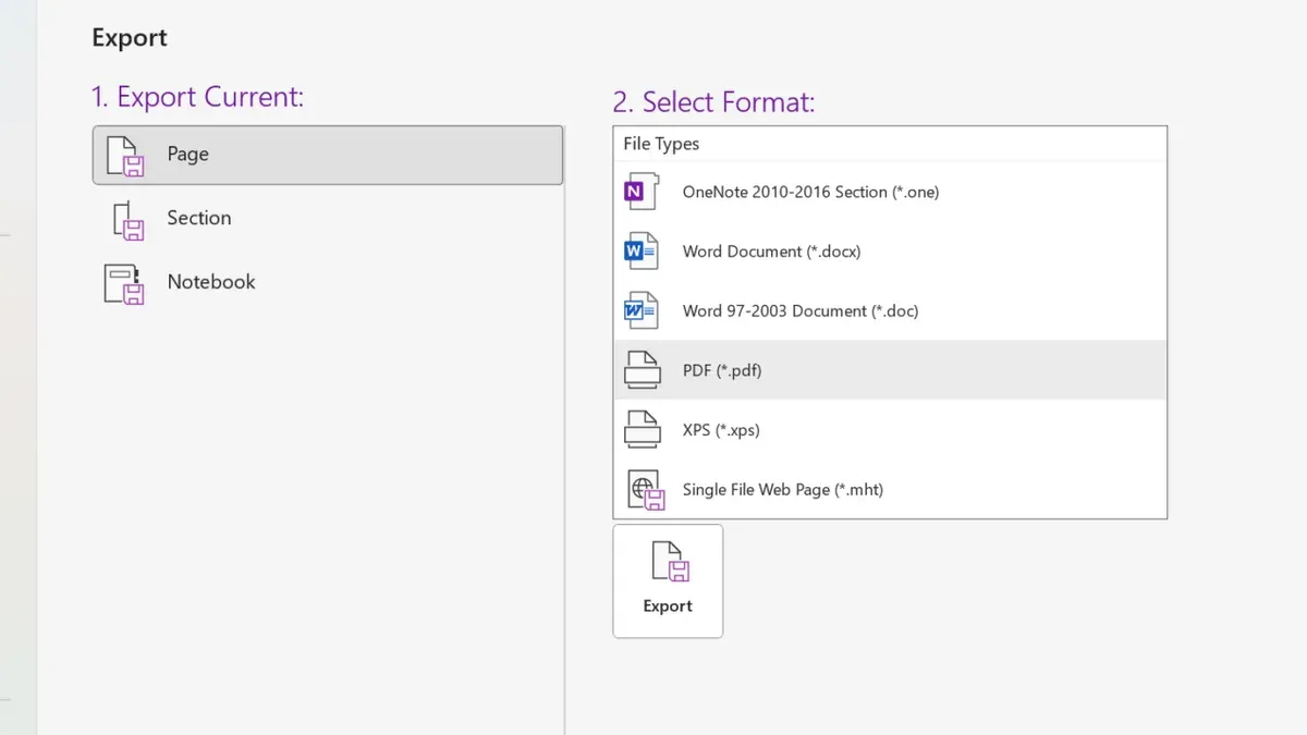 How to export Microsoft Notes and OneNote notes to PDF – how to export notes to PDF in Notes app