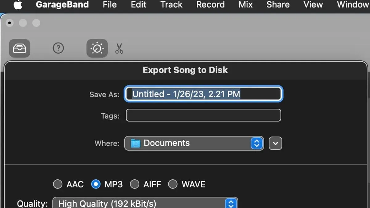 Troubleshooting common GarageBand export and import problems – how to export a song as MP3 in GarageBand