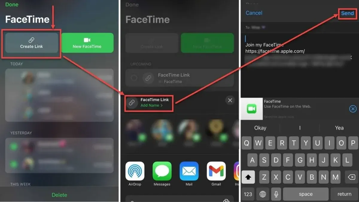 Send the FaceTime link and start the call with Android users – how to FaceTime with Android users in FaceTime on Mac