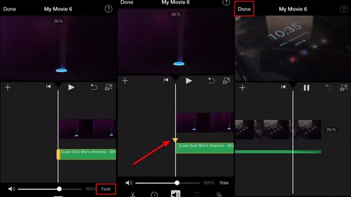 How to fade out music in iMovie on iPhone – how to fade out audio in iMovie
