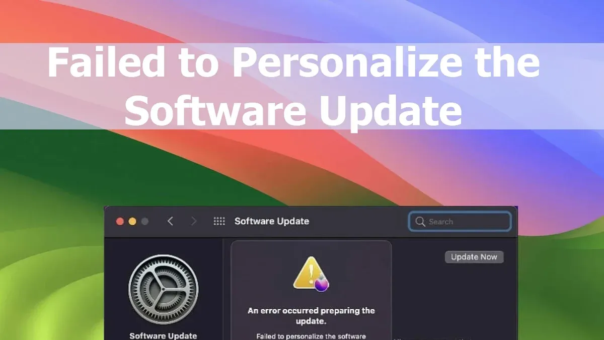 Restart and Reset Key System Components – failed to personalize the software update on Mac fix