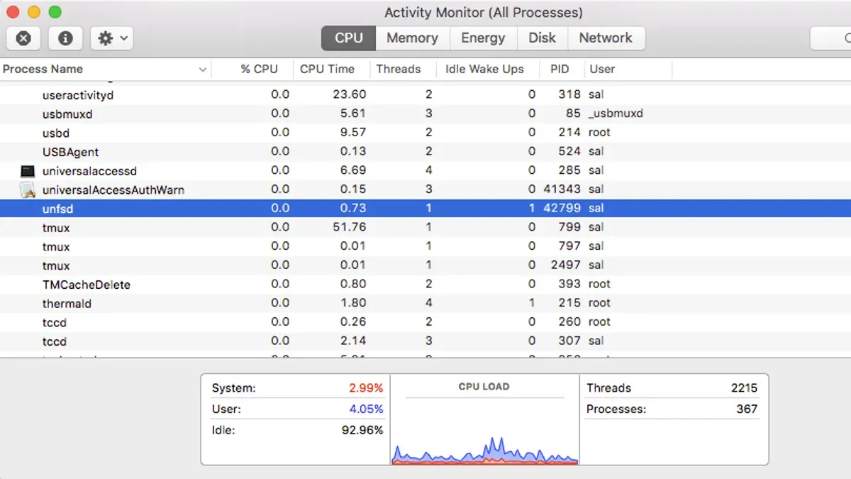 Interpret Common Process Names and Background Services – how to find which app is using the camera in Activity Monitor