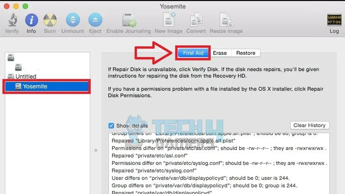 Repair Disk Permissions and Run First Aid – error code -43 on Mac fix
