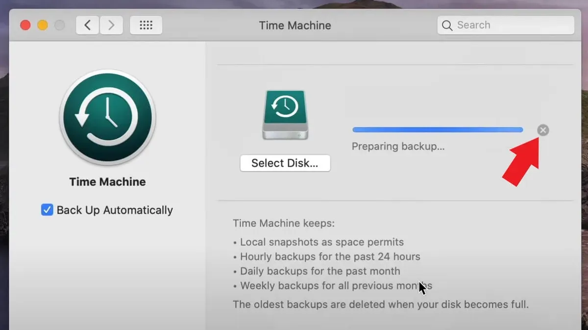 Restart Time Machine and Your Mac to Clear Temporary Glitches – how to fix preparing backup stuck in Time Machine