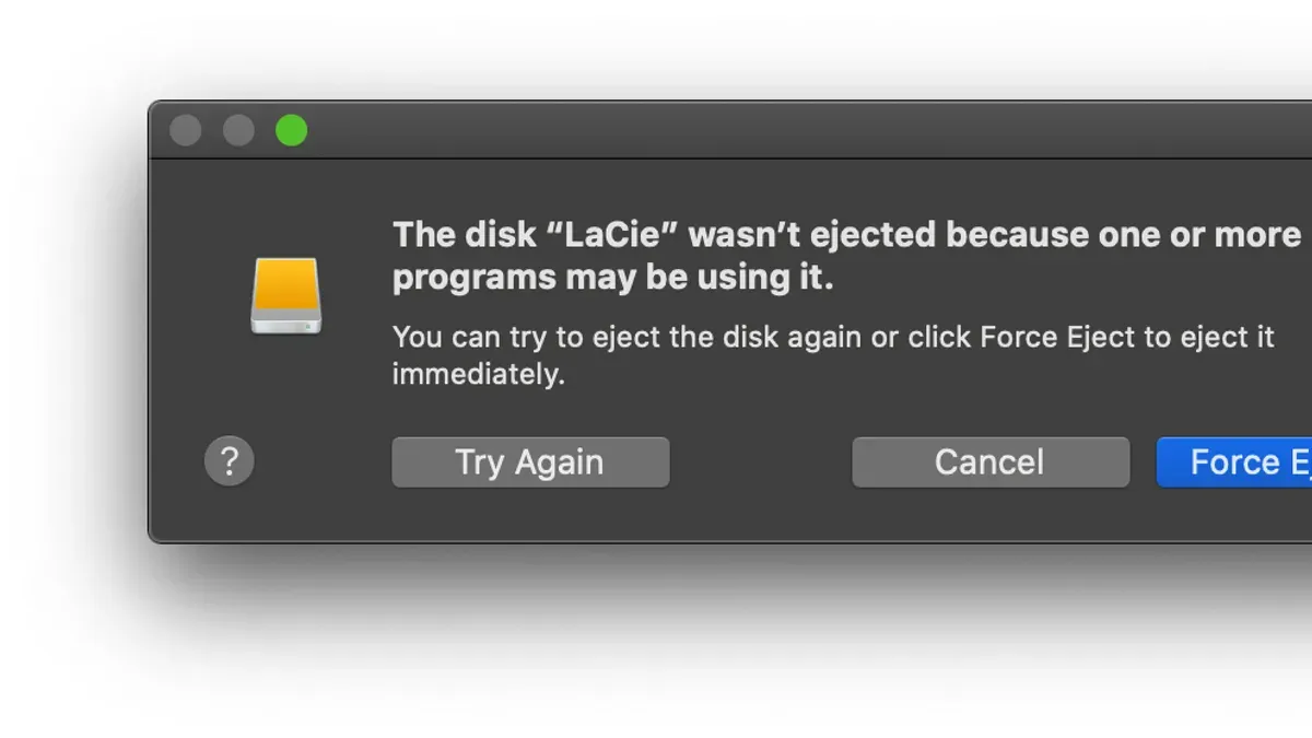 How to force eject a disk in Disk Utility when normal eject fails – how to force eject a disk in Disk Utility