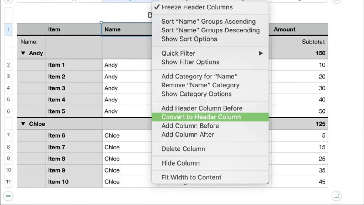 How to freeze header row in Numbers on iPad – how to freeze header rows in Numbers