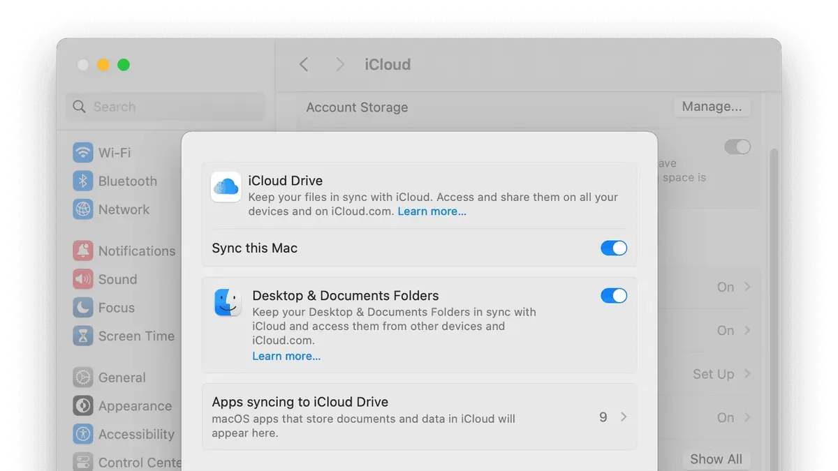 Adjust Mac Settings That Affect Uploads – iCloud Drive stuck on uploading on Mac fix