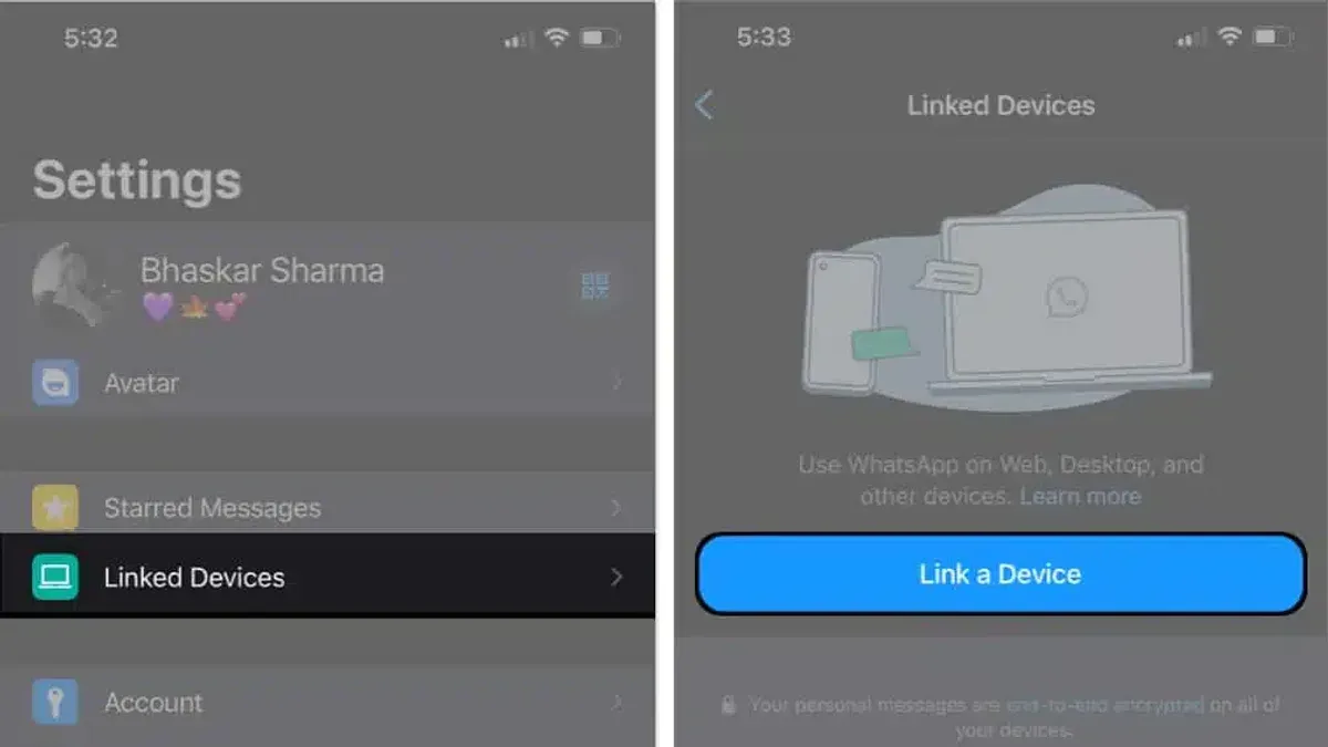 Manage Linked Devices and Log Out from WhatsApp Desktop – how to link WhatsApp to Mac in WhatsApp Desktop on Mac