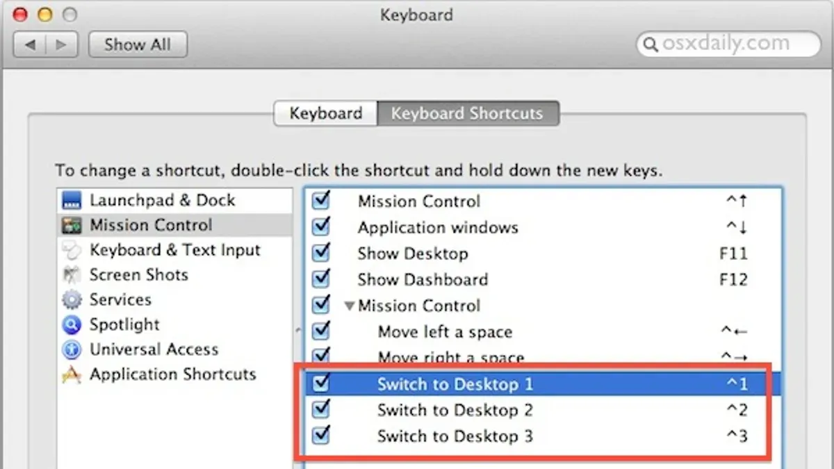 How to troubleshoot if Mac keyboard shortcut to switch desktops doesn’t work – Mac keyboard shortcut to switch desktops
