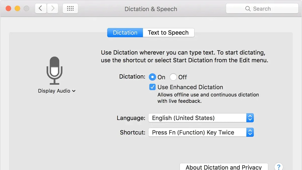What is the keyboard shortcut for dictation and how to start it – Mac keyboard shortcut to turn on dictation