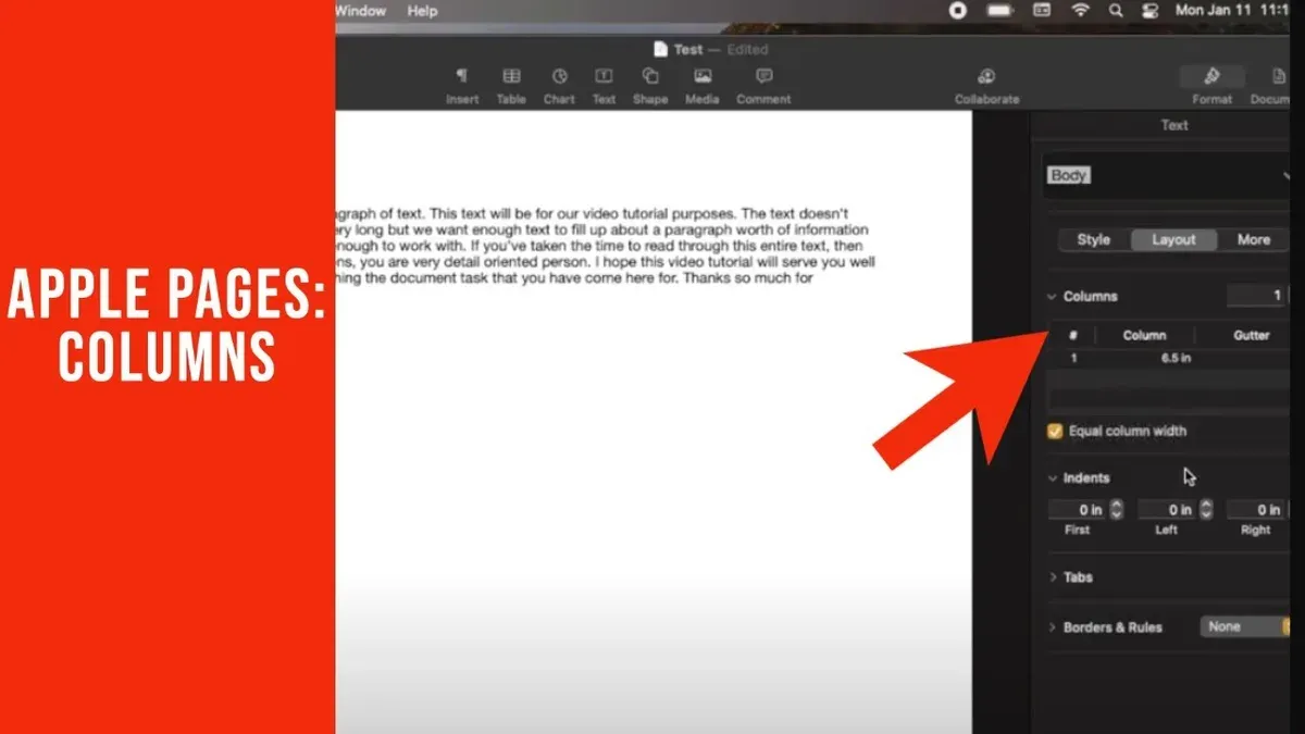 How to make two columns in Pages on iPad and iPhone – how to make two columns in Pages