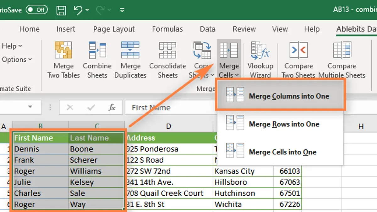 How to merge cell values into one cell in Numbers – how to merge cells in Numbers