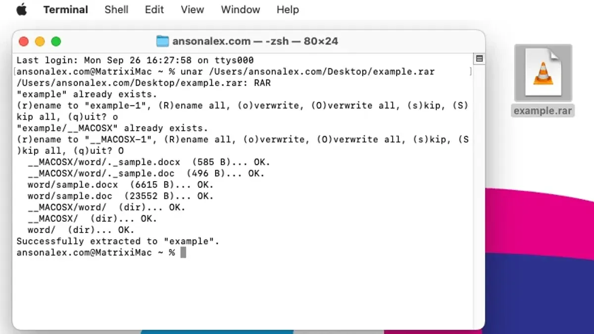 How to open rar file on macOS using the Terminal – how to open .rar file on Mac
