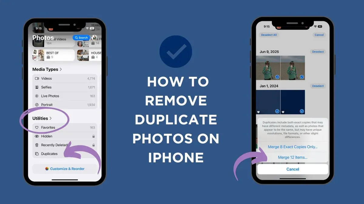 How to delete duplicate photos in Photos app iPhone – how to remove duplicate photos in Photos app