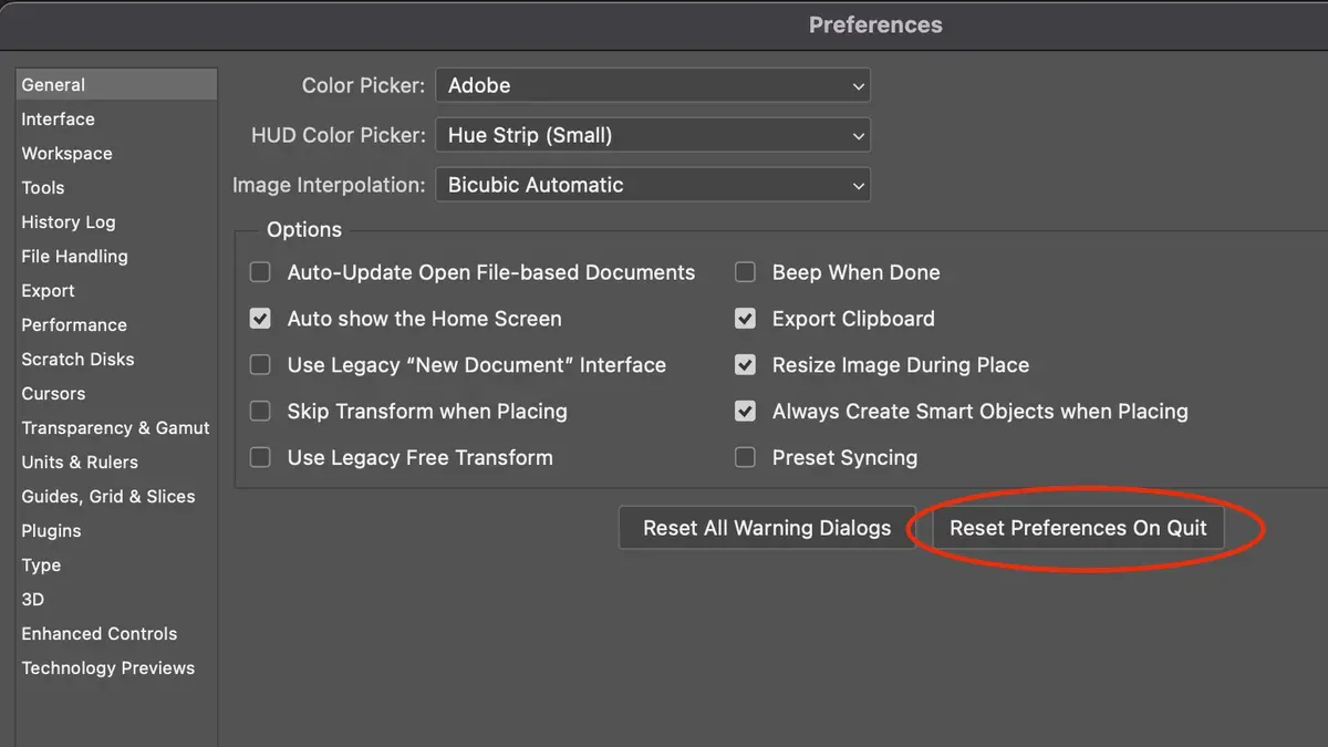 How to reset Photoshop settings on Mac for Adobe Pro and other Adobe apps – how to reset preferences in Photoshop on Mac