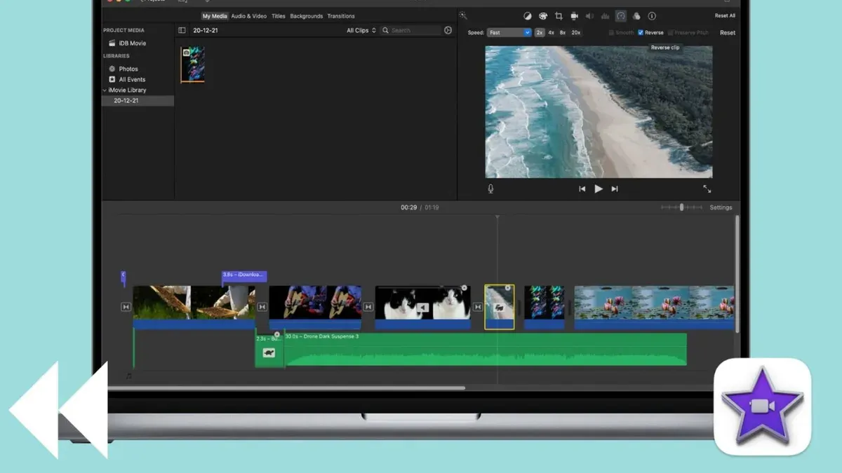 How to move clips in iMovie – how to reverse a clip in iMovie