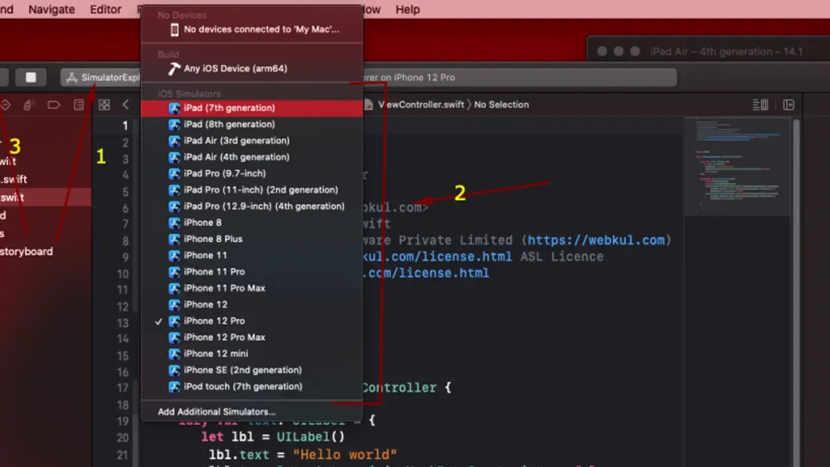How to start the iOS simulator in Xcode – how to run an iOS simulator in Xcode