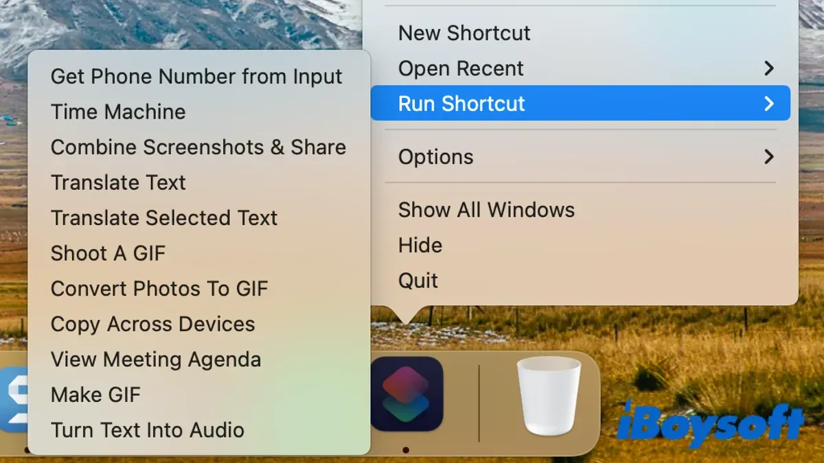 Customize Shortcut Icons and Names for Easy Identification – how to run a shortcut from the menu bar in Shortcuts app