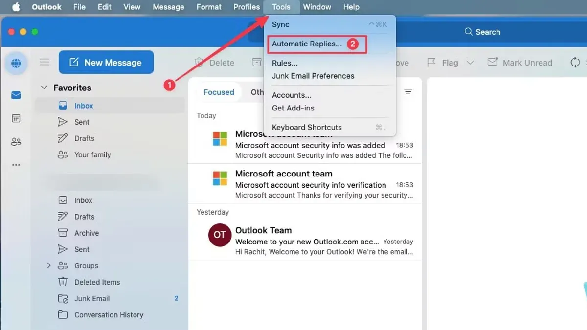 How to set out of office message in Outlook on Mac when using the new Outlook app interface – how to set out of office in Out