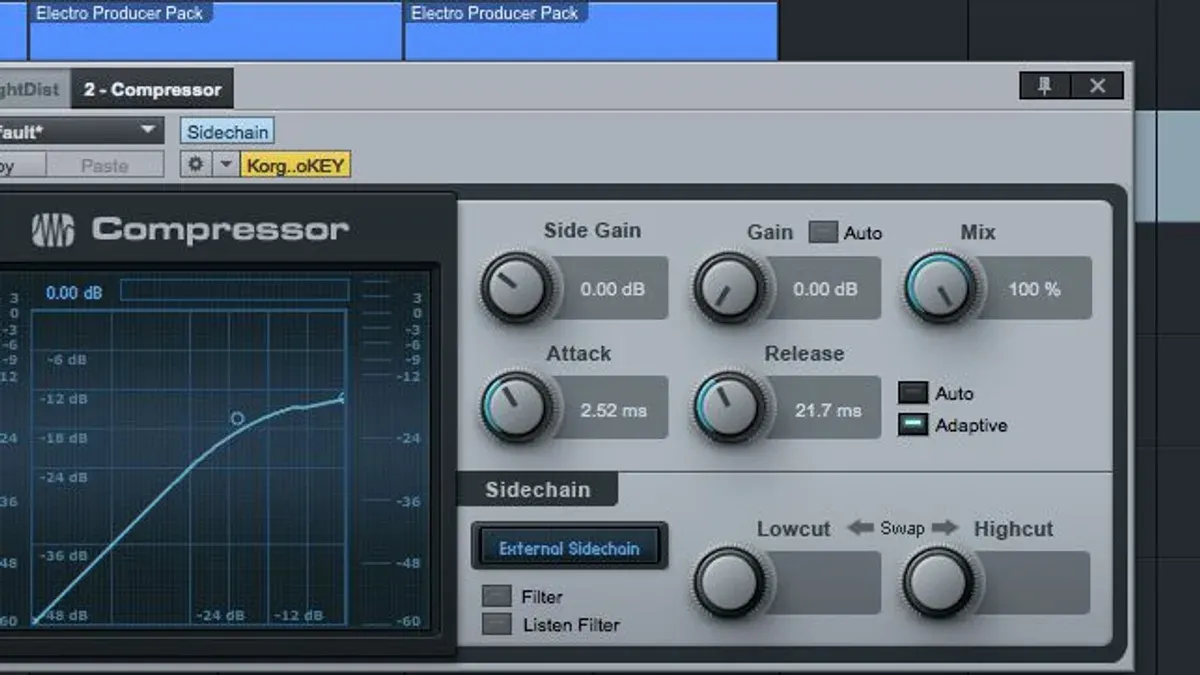 How to set up sidechain compression in Logic: adjusting compressor settings – how to set up sidechain compression in Logic Pr