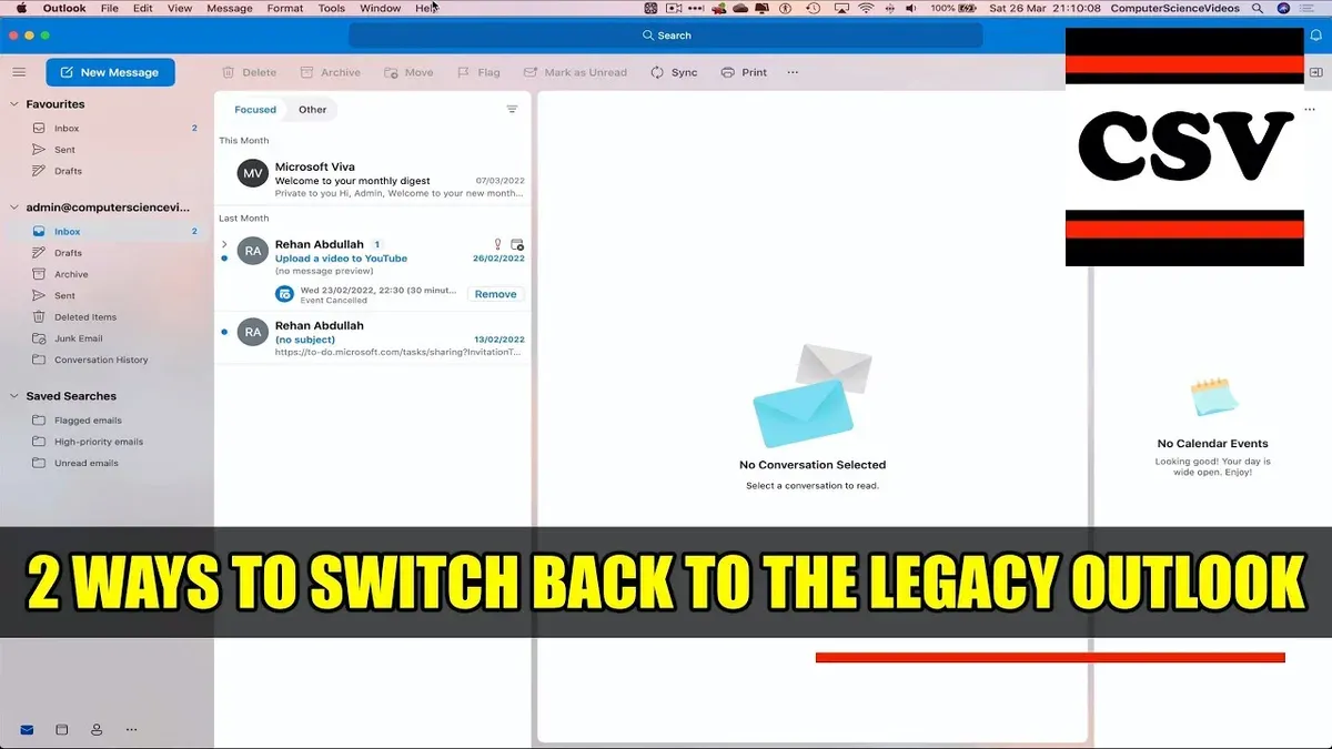 Turn Off the New Outlook to Revert to Legacy Experience – how to switch back to legacy Outlook in Outlook on Mac