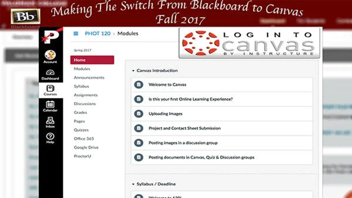 How to customize Blackboard to fit your needs – switching from Canvas to Blackboard