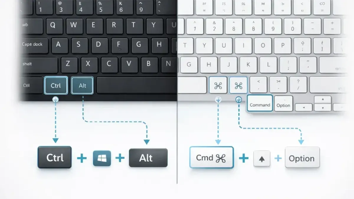 Comparison of Windows vs Mac keyboard layouts for productivity – how to tile windows with keyboard on Mac