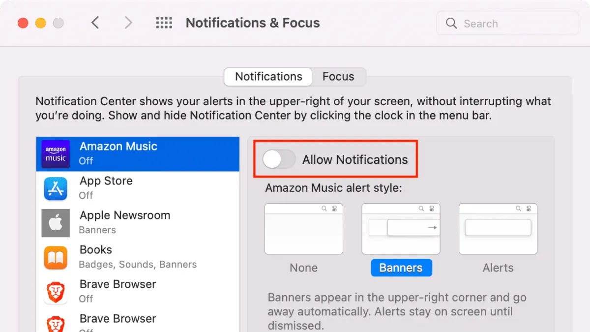 How to turn off app notifications on MacBook from the Notification Center – how to turn off app notifications on Mac