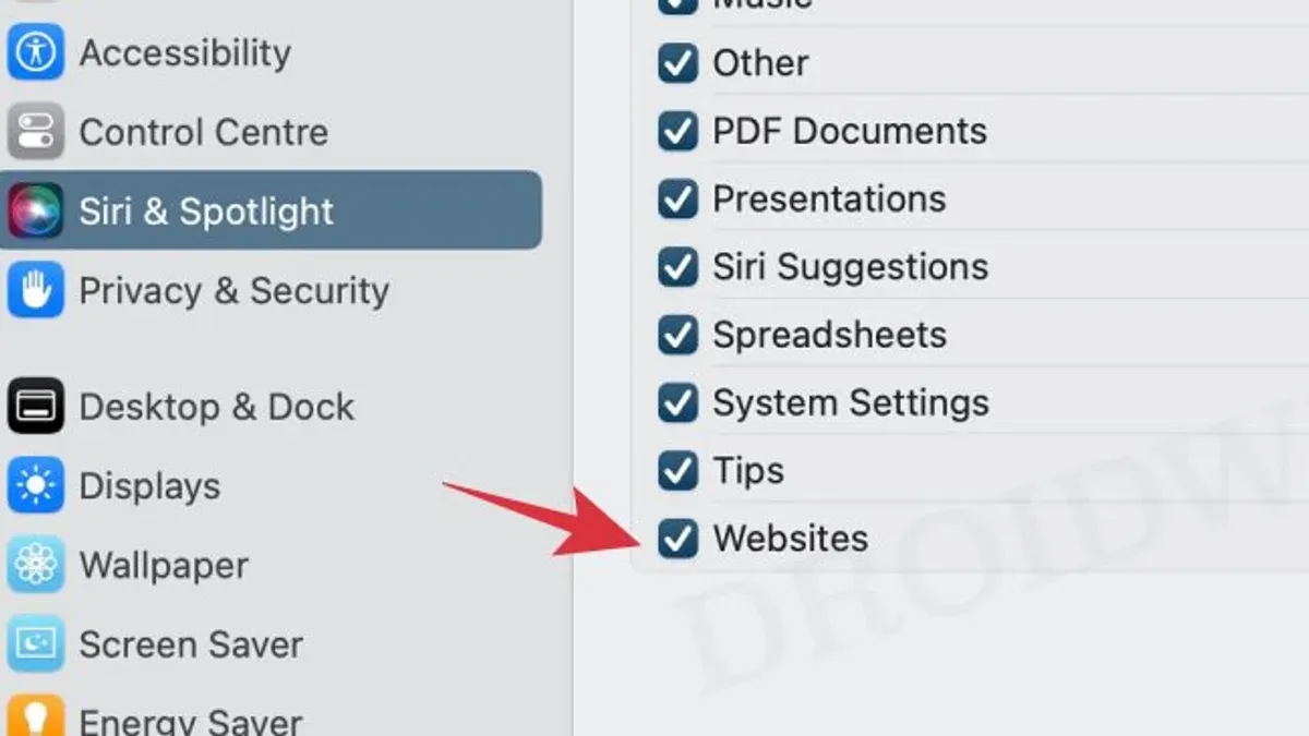 How to turn off Spotlight web results by modifying Spotlight categories – how to turn off Spotlight web results on Mac