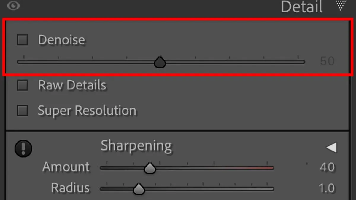 Optimizing AI Denoise settings for best results – how to use AI Denoise in Lightroom Classic on Mac