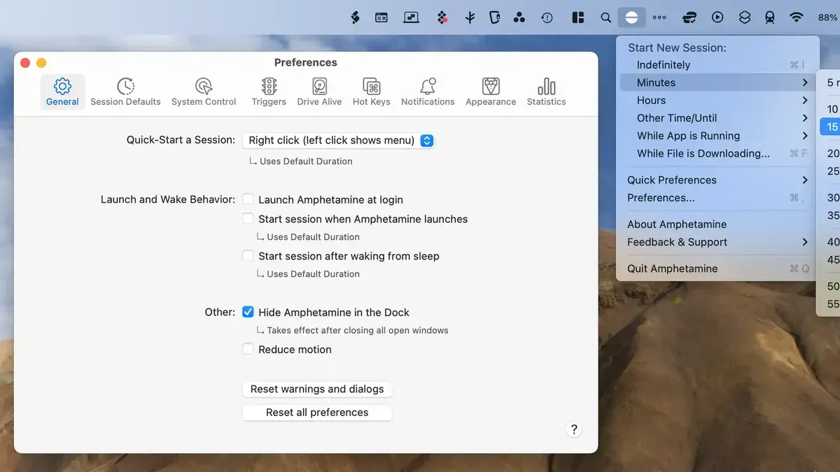 Starting a simple session to keep your Mac awake – how to use Amphetamine to keep Mac awake on Mac