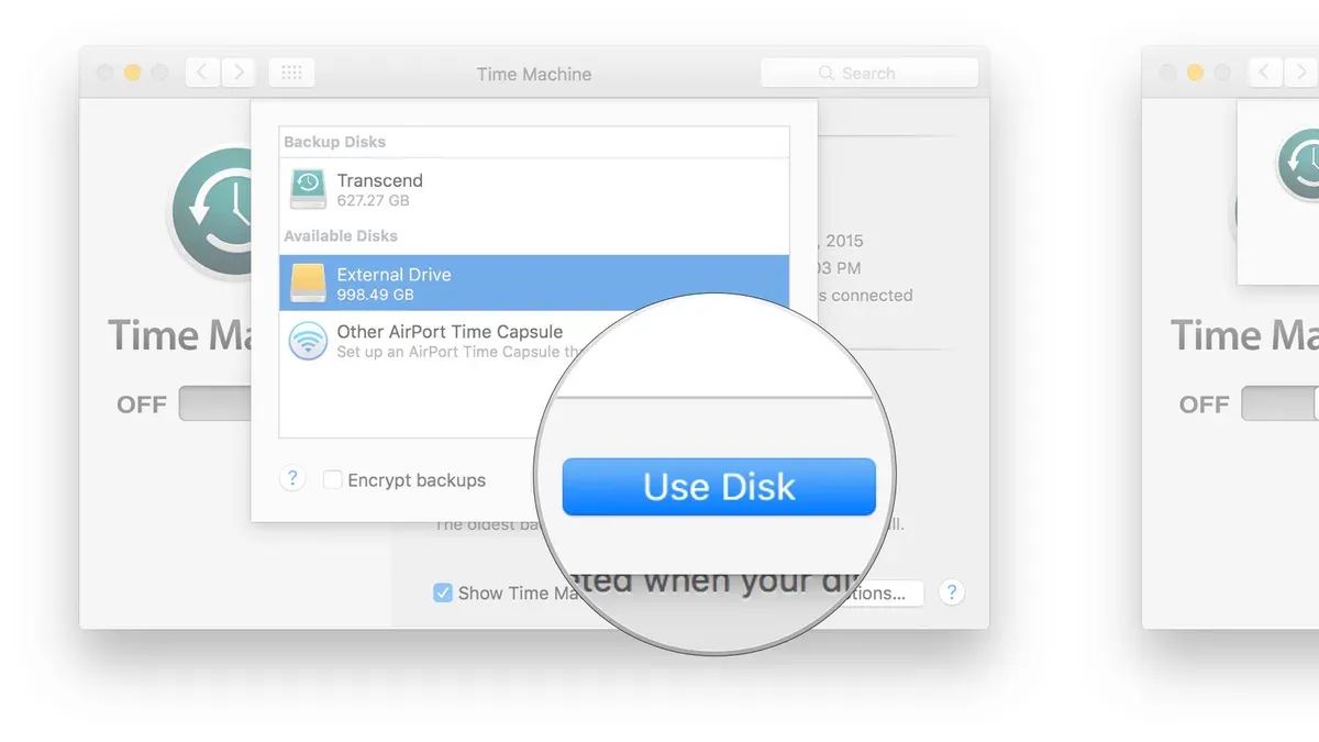 How to run a Time Machine backup now on either backup drive – how to use two backup drives in Time Machine