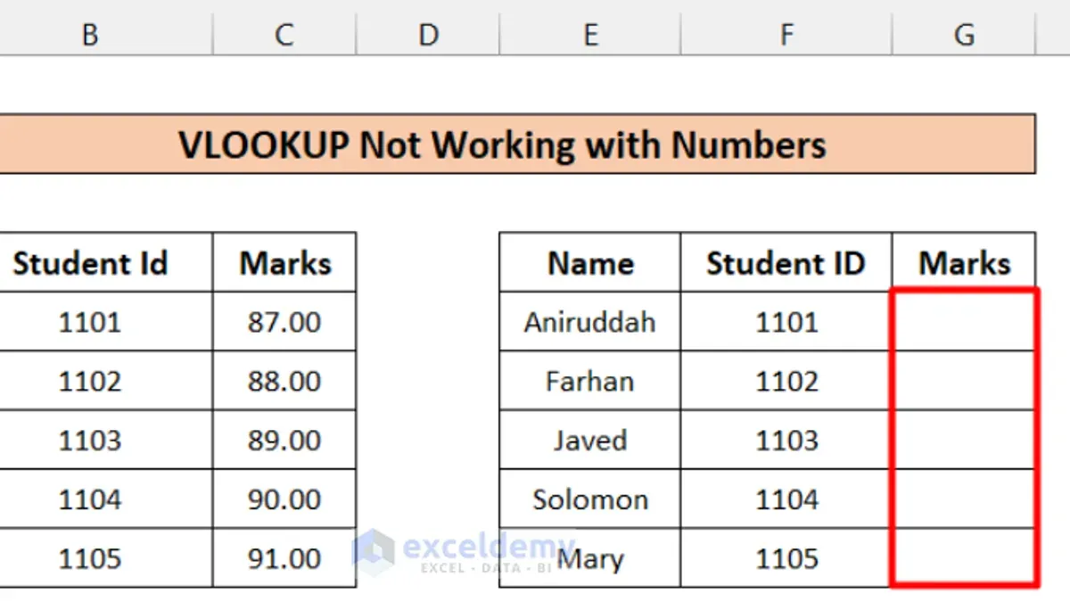 How to troubleshoot VLOOKUP not finding numbers or returning errors in Numbers – how to use VLOOKUP in Numbers
