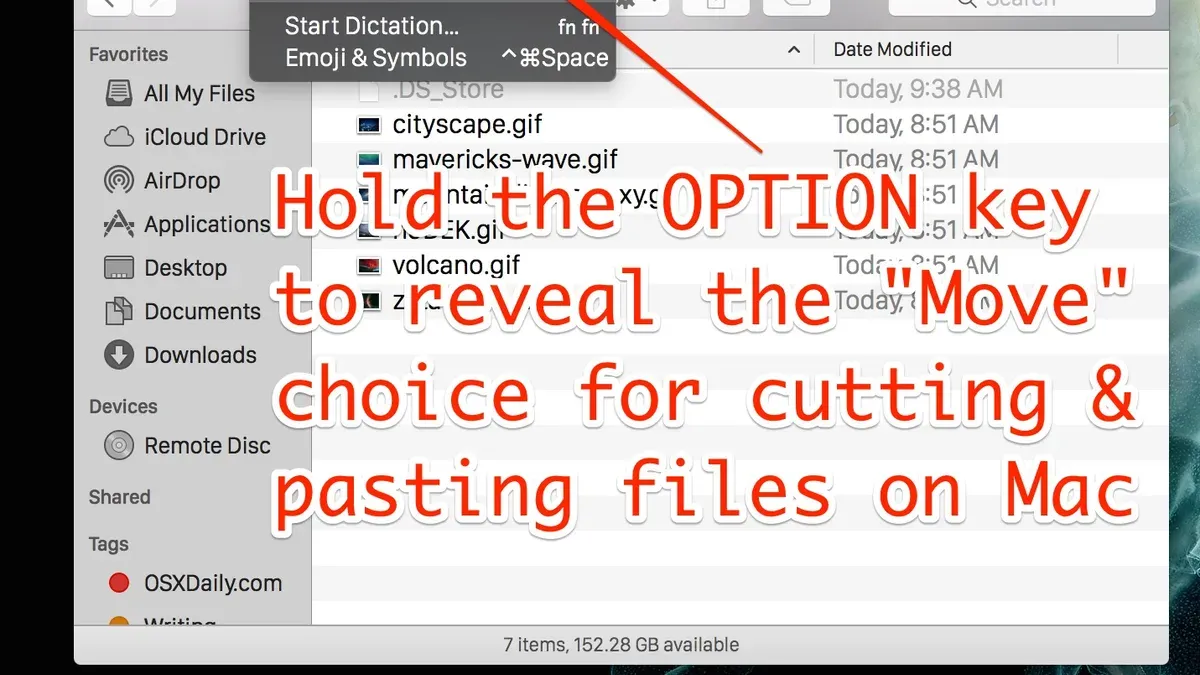 How to cut and move files in Finder on Mac using keyboard shortcuts
